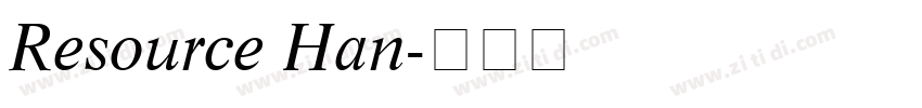 Resource Han字体转换